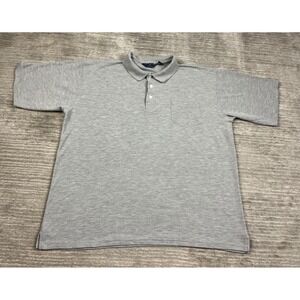 Chesterfield Polo Shirt Mens 2XL Grey Short Sleeve Pique Pocket Casual Solid Top